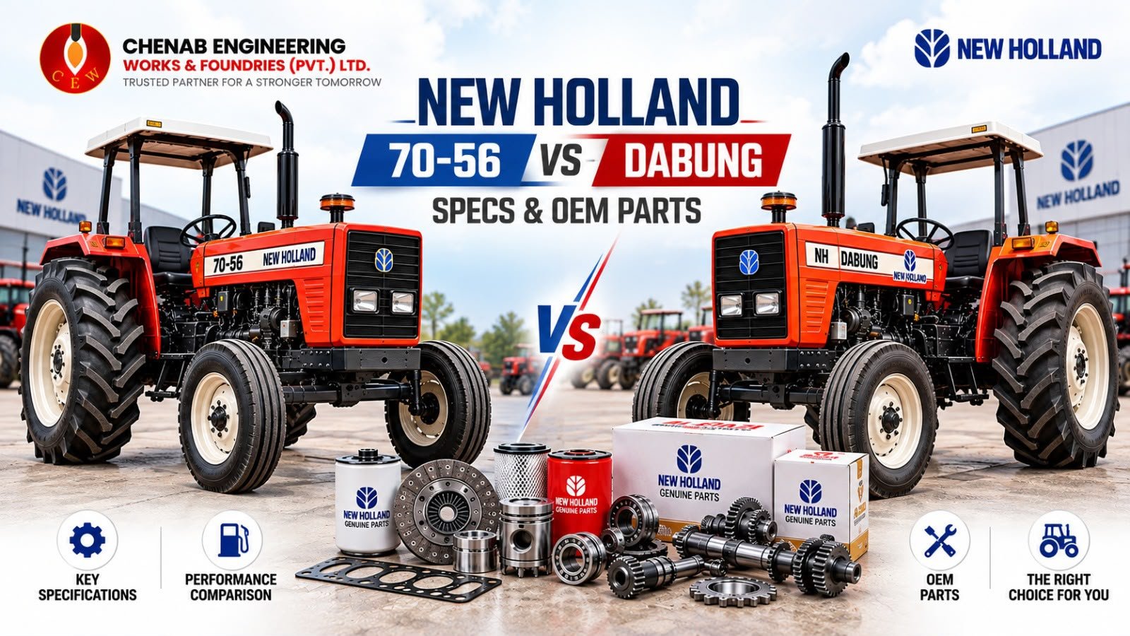 New Holland 70-56 vs Dabung: Specs & OEM Parts