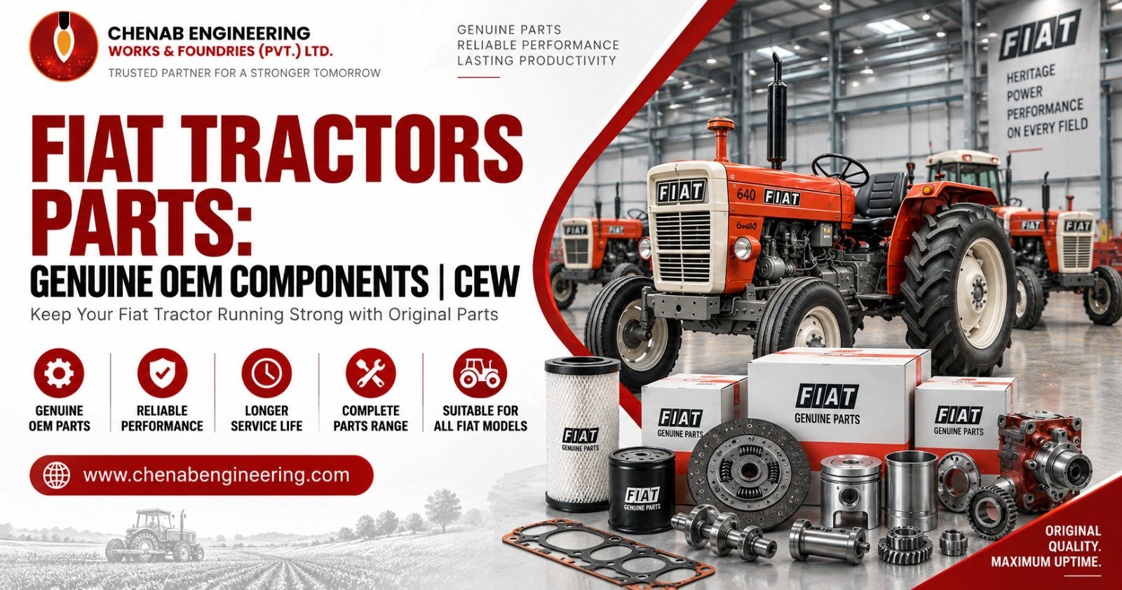 Fiat Tractor Parts for Reliable Farm Operations By Chenab Engineering