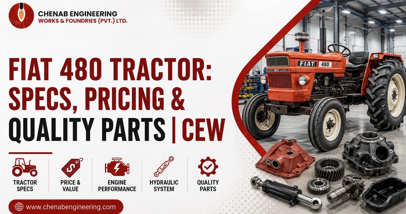 Fiat 480 Tractor Specs, Latest Market Pricing & Premium Quality Parts | Chenab Engineering