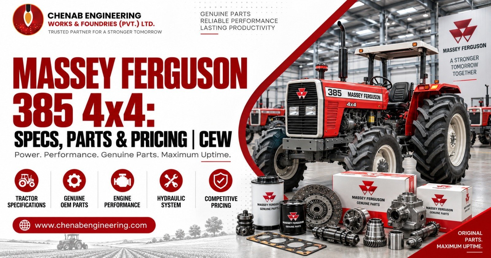 Massey Ferguson 385 4x4: Engine Specs, Genuine Parts & Market Prices