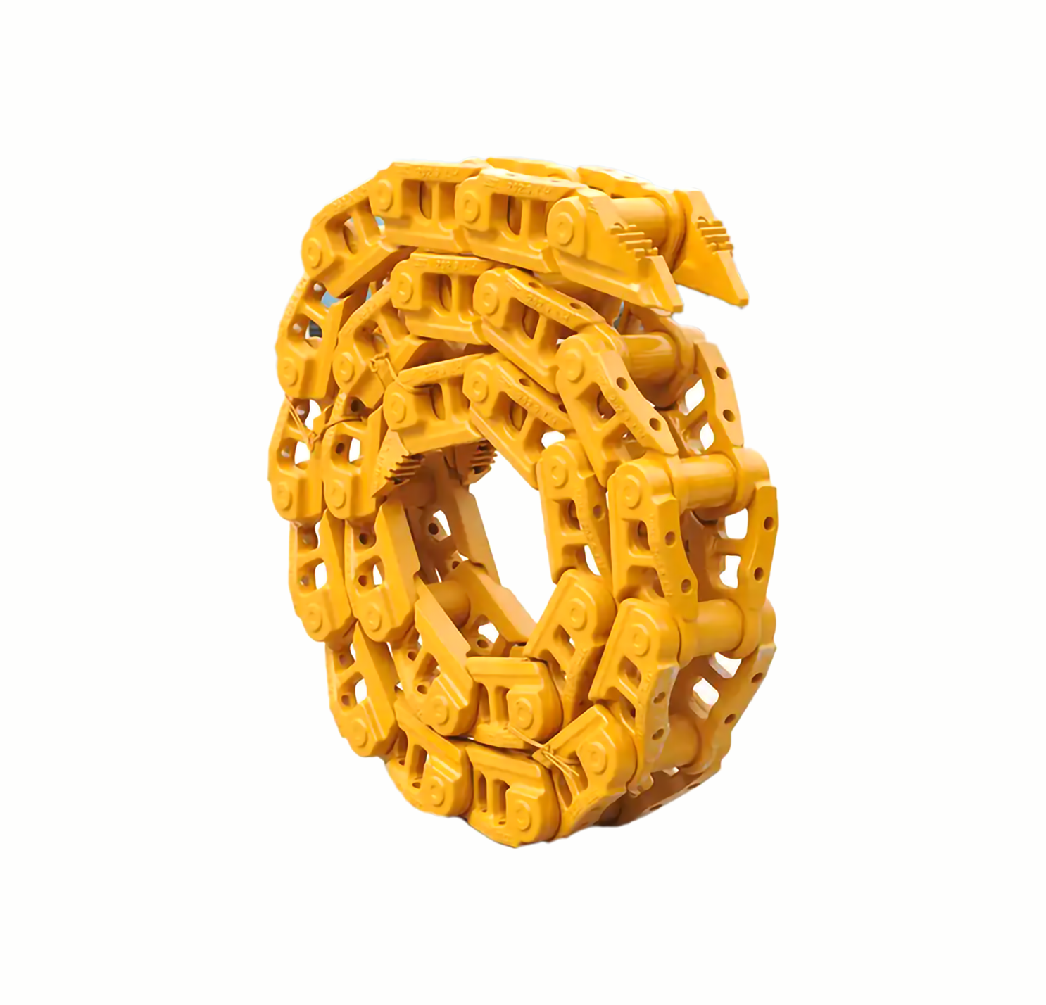 Coiled Excavator Track Chain Assembly