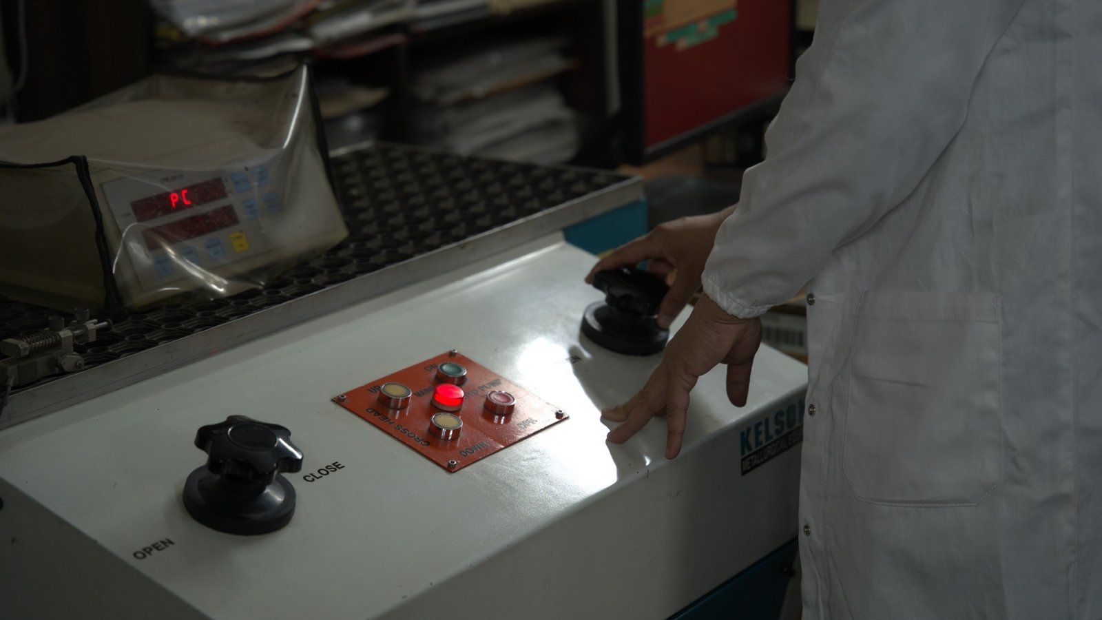 Metallurgical testing console for material specification at Chenab Engineering Works